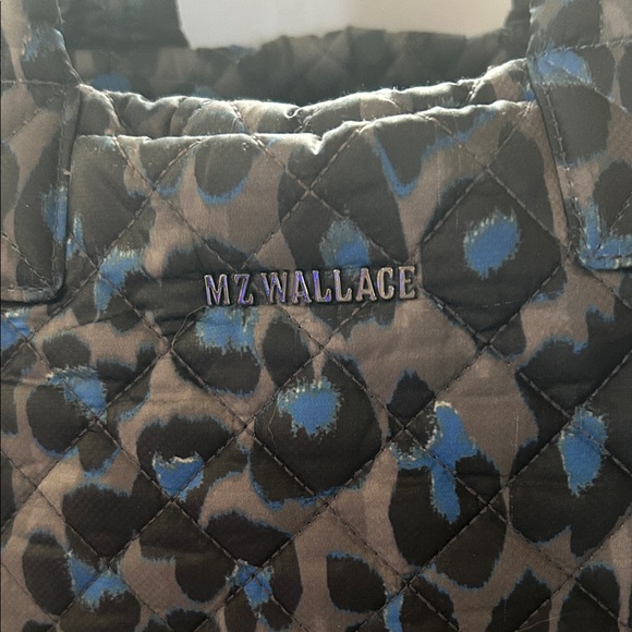 MZ Wallace Black and Blue Quilted Tote - Picture 3 of 7